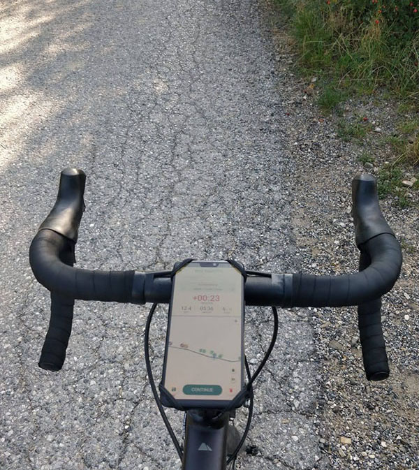Smartphone on bike